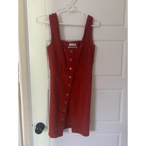 Corduroy button up dress
